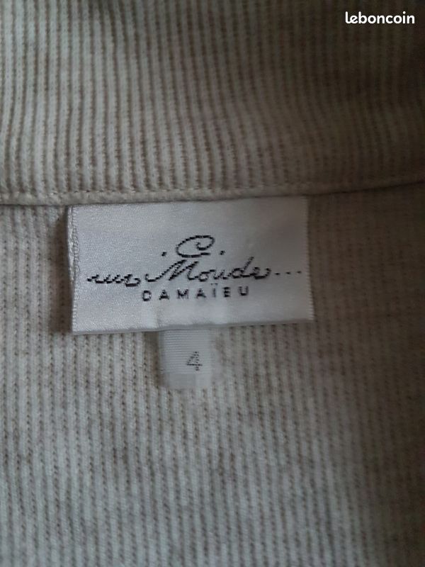 Gilet-veste femme 46 beige Camaïeu (image 2)