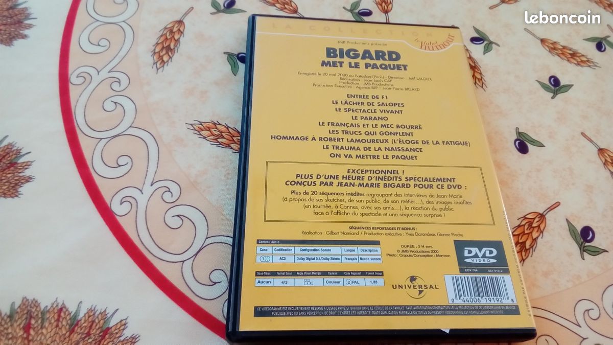 DVD Bigard met le paquet Universal (image 2)