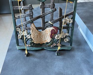 Lutrin Support Livre De Cuisine En Forme De Coq - Objet Original Et Joli - Vert