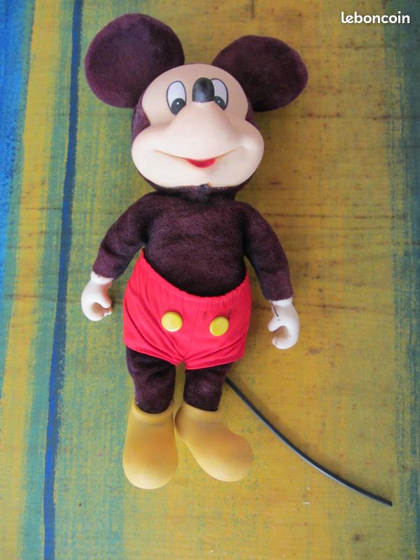 Peluche Mickey Mouse Vintage - Ajena - Fabriquée En France, 1983, état Très Bon