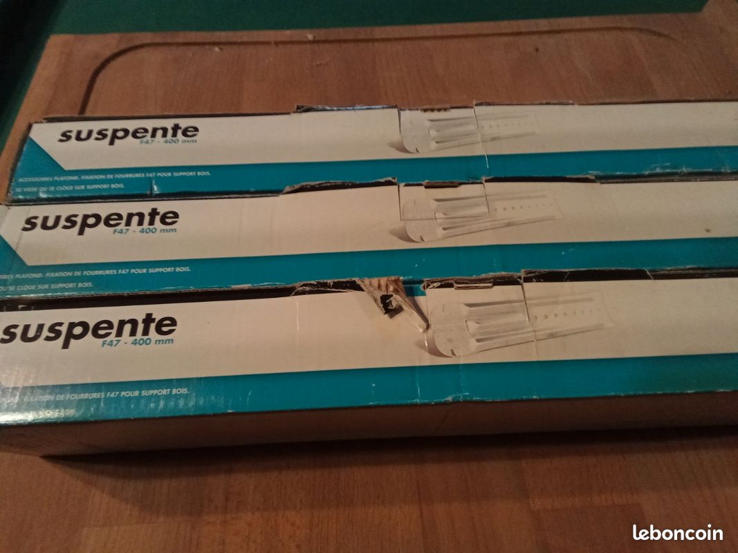 Suspente Longue 400MM F47 Boite de 50
https:/Suspente Longue 400MM pour F45/F47 Boite de 50
Suspente Longue 400MM pour F45/F47 Boite de 50 (image 1)