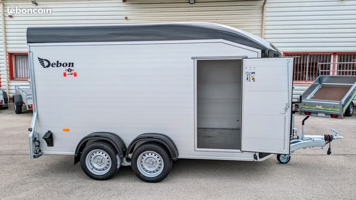 Remorque Fourgon Debon Roadster Blanc 700 - 2600 kg PTAC Aluline (image 4)
