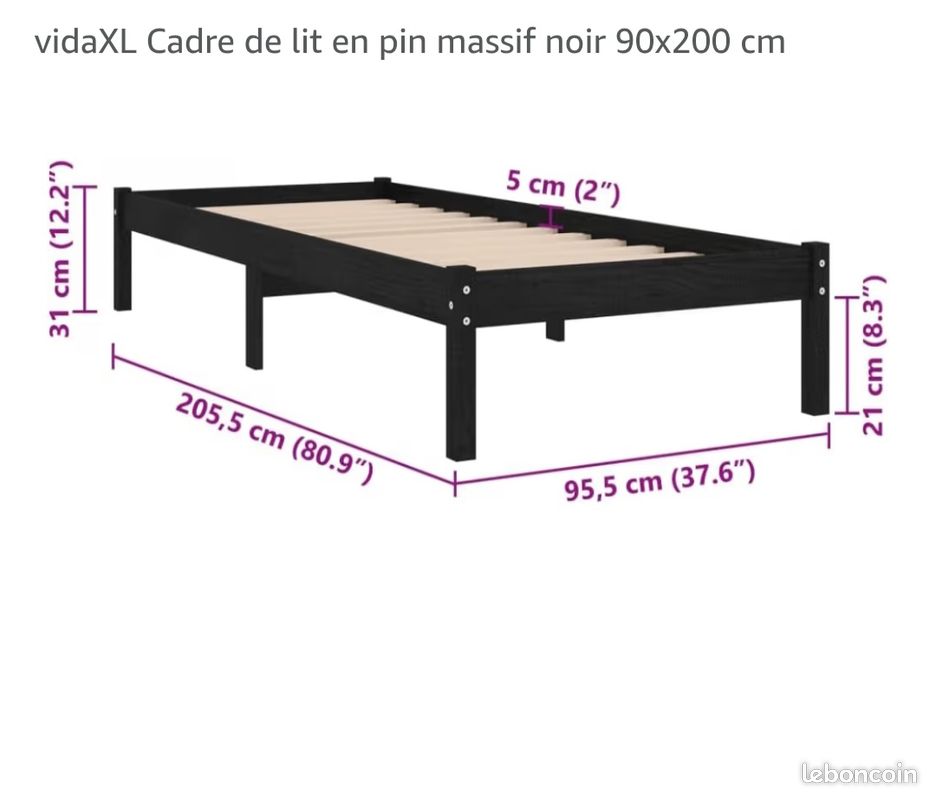 Lot 1 lit 1 place neuf (image 1)