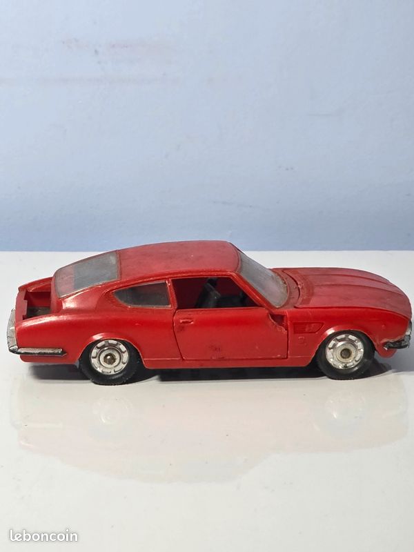 Miniature Norev Plastigam – Fiat Coupe Dino – Jaune – Échelle 1/43 – Occasion
