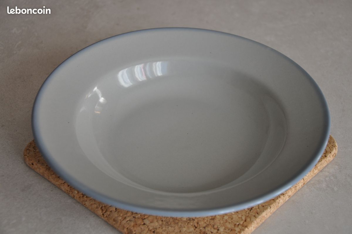 Assiettes grès bleu (image 2)