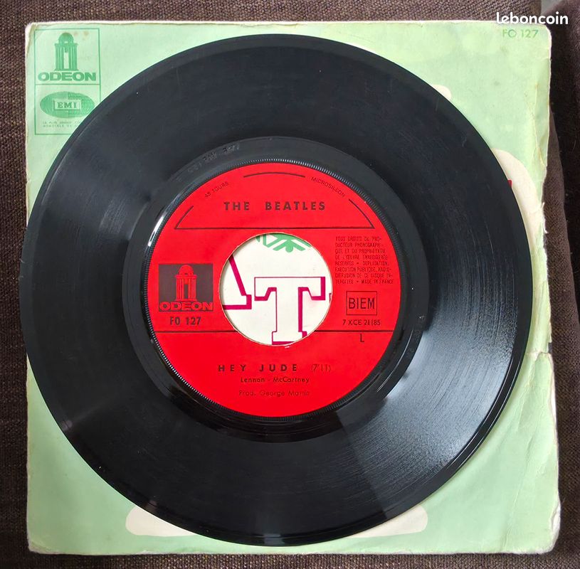 The Beatles Hey Jude / Revolution 7" Odeon FO 127 France (image 4)