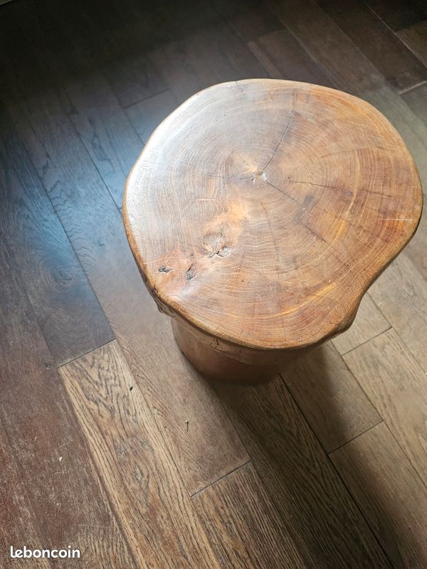 Table de chevet- tabouret teck TBE (image 2)
