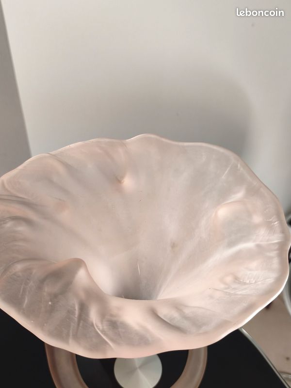 Vase Vintage en Verre Givré des années 1970 (image 4)