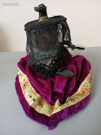 Ensemble Coiffe Et Col Poitrine Vogt – Style Berry – Vintage Show – Cuir Marron – Neuf