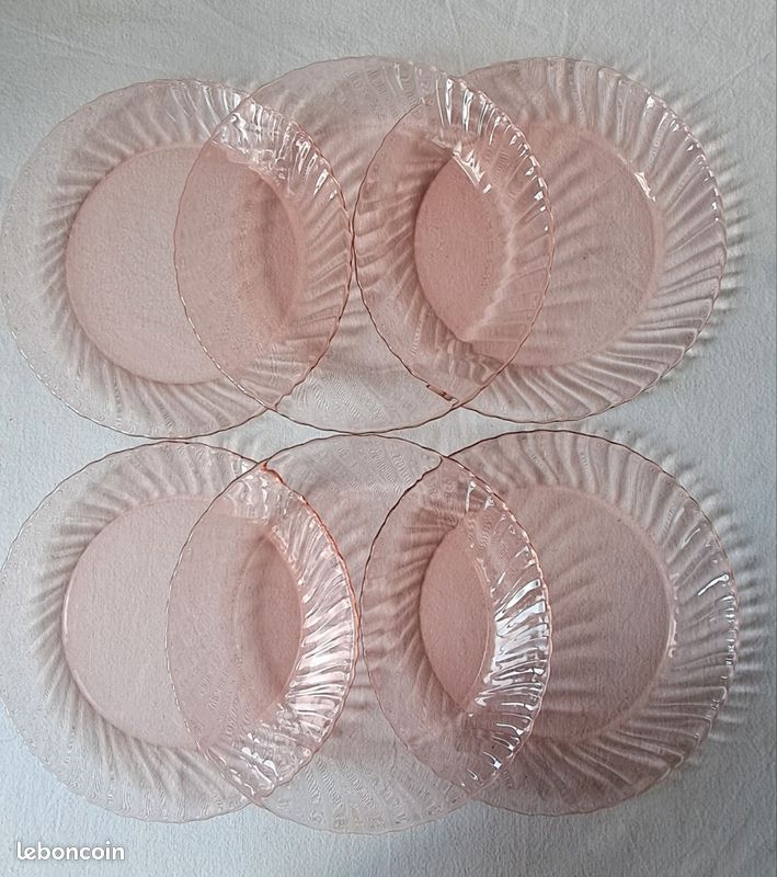 Assiettes plates rosaline d'occasion - Arts de la table