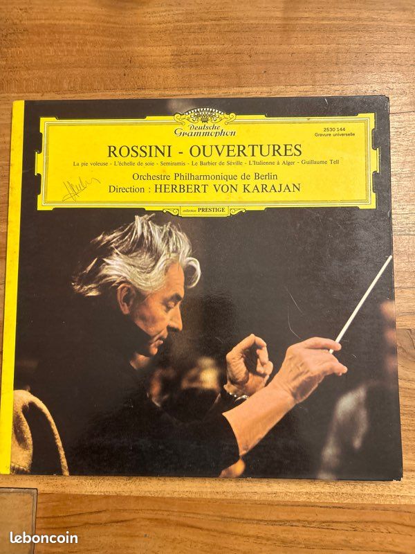 Vinyle « Rossini.–ouvertures » orchestre, philharmonique de Berlin (image 1)