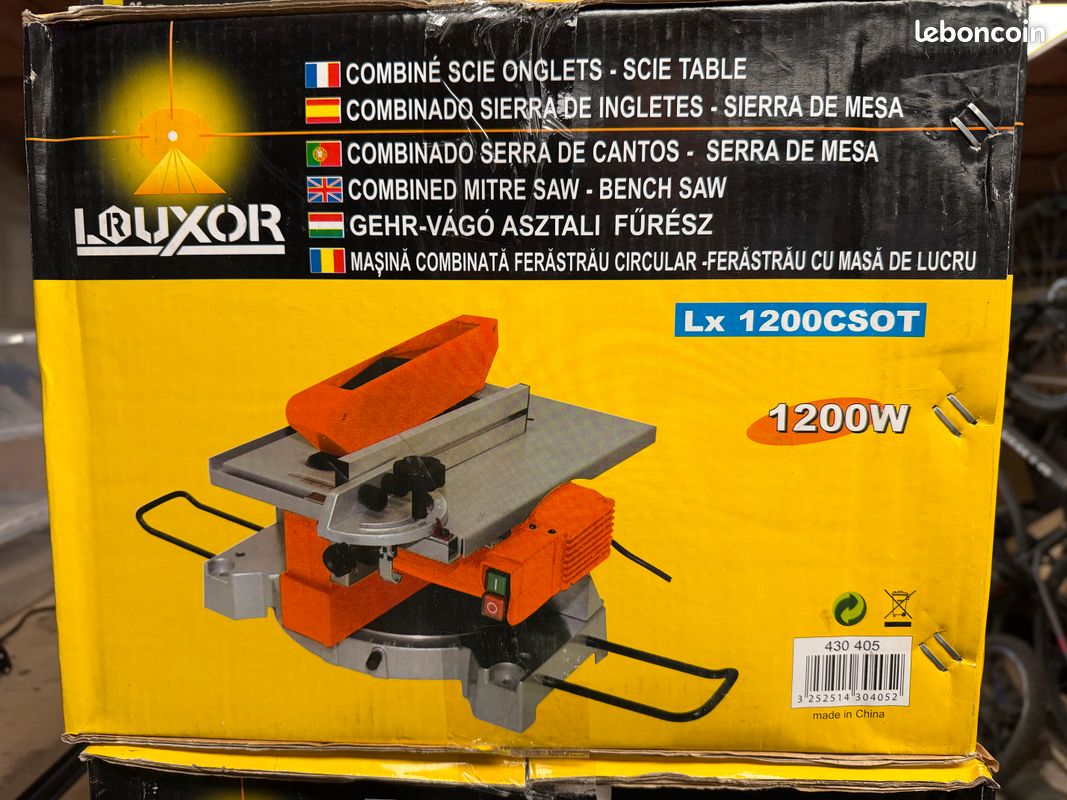 Combiné Scie Onglet & Scie Table Luxor 1200 W (NEUF) (image 2)