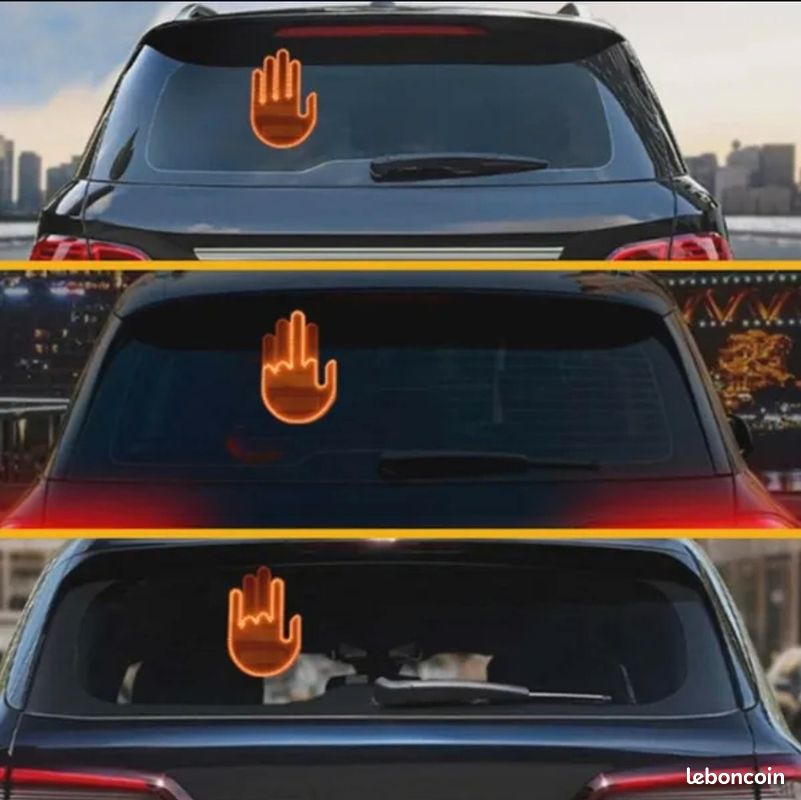 Lumière de Doigt et lumière d'expression pour Voiture,Lumière de Geste pour s'exprimer,Panneau LED de Rage pour Voiture,2 en 1 | Leroy Merlin
