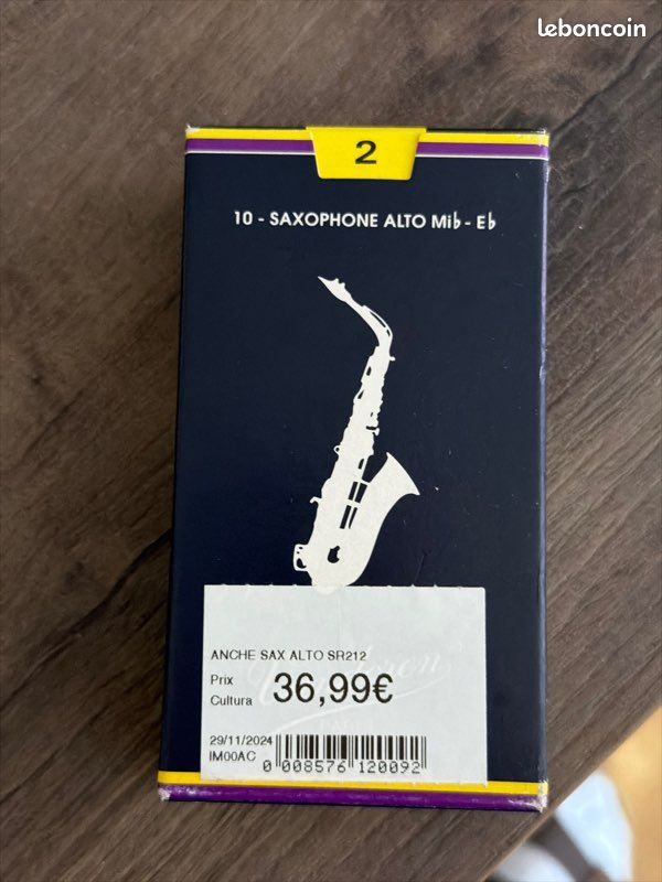 Anches de saxophone alto Vandoren Bleu – Force 2 (image 1)