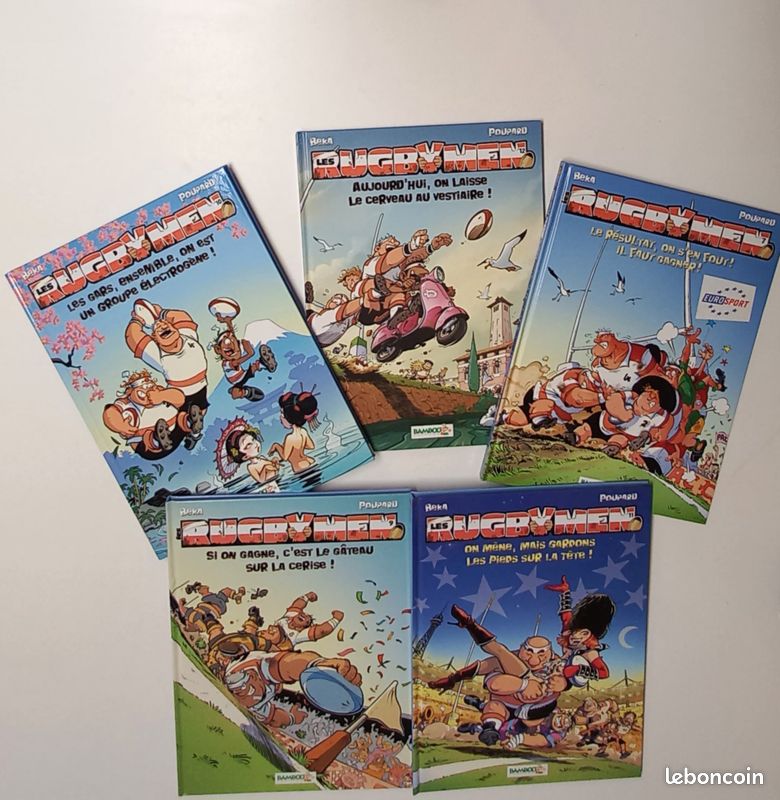 Lot de 5 "Les Rugbymen" neuves (image 1)