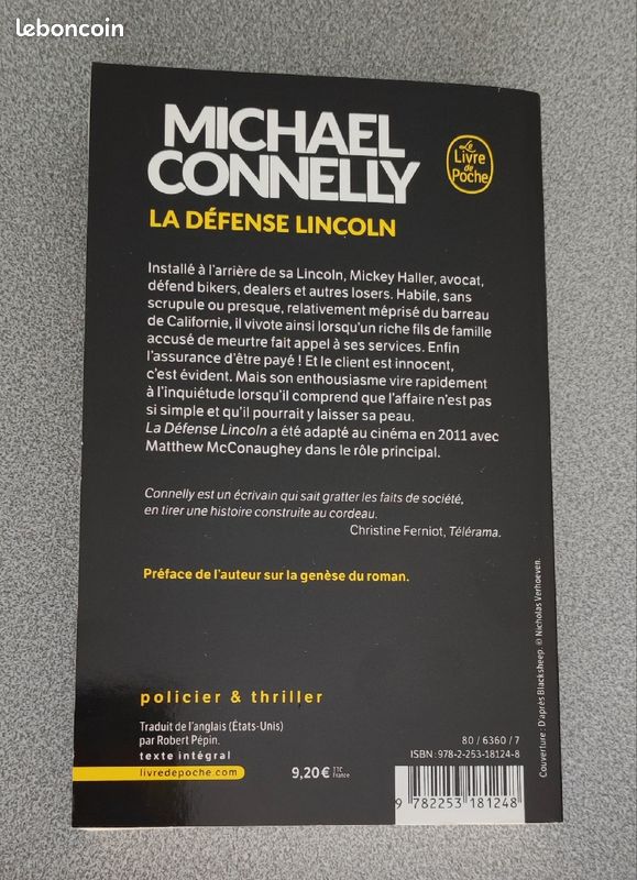 Livre la défense Lincoln Michael Connelly (image 2)