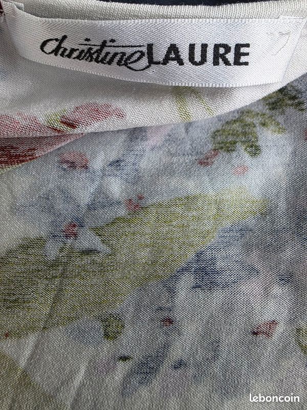 Tee-shirt imprimé floral 🍒Christine Laure🍒taille 42 (image 4)