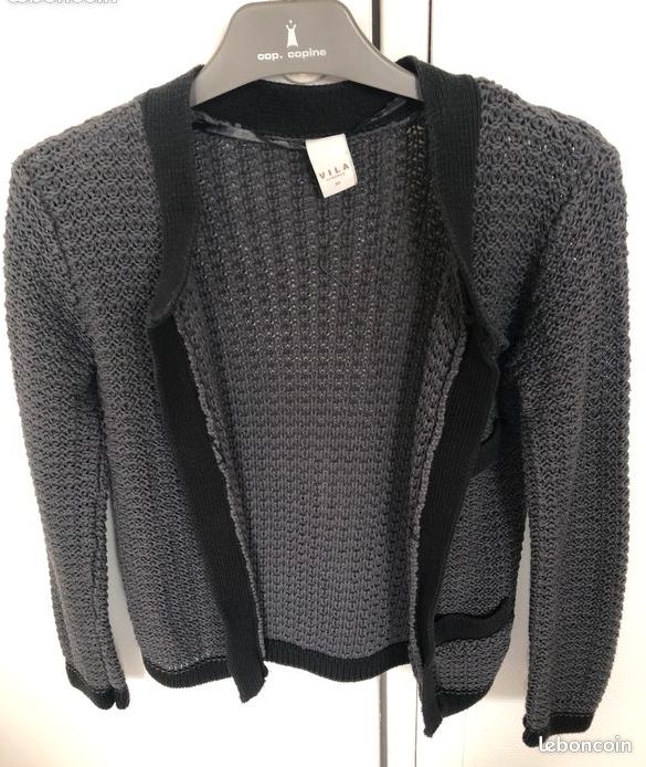 Gilet gris et noir Vila taille XS (image 1)