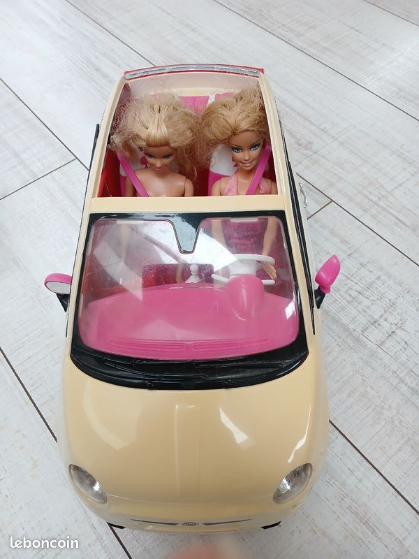 Pink Barbie Voiture Fiat 500 Convertible Fiat Car Pink Barbie Doll