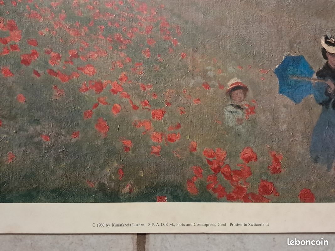 Affiche poster tableau ancien- 1960 - Claude Monet (image 2)