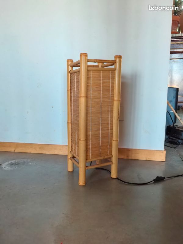 Lampe japonisante bambou (image 5)