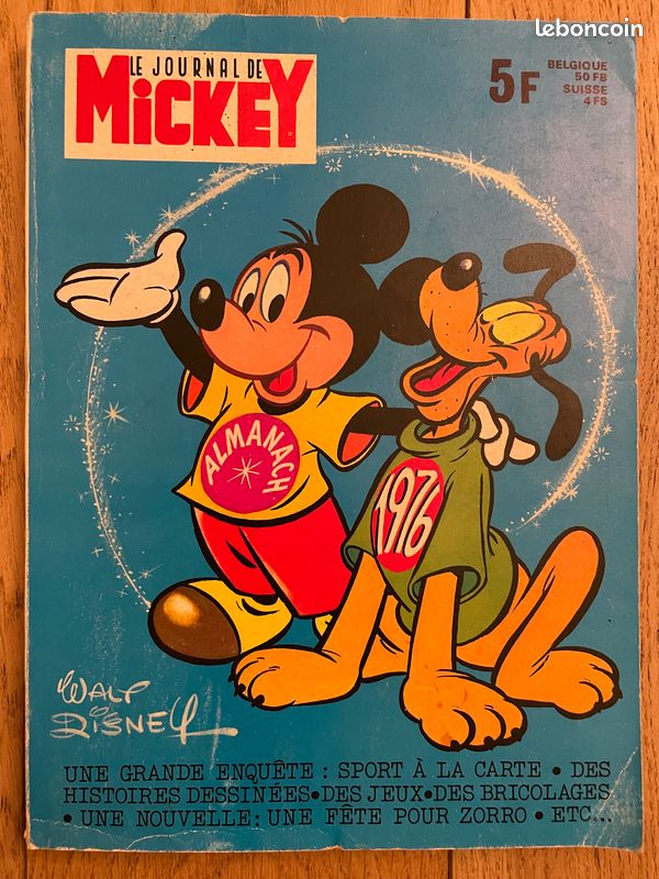 Almanach 1976 Le journal de Mickey BD Donald Picsou Disney (image 1)