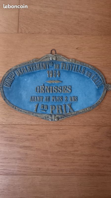 Plaque De Concours Agricole 1996 – Notre-Dame-de-Gravenchon, Hors Canton, Originale