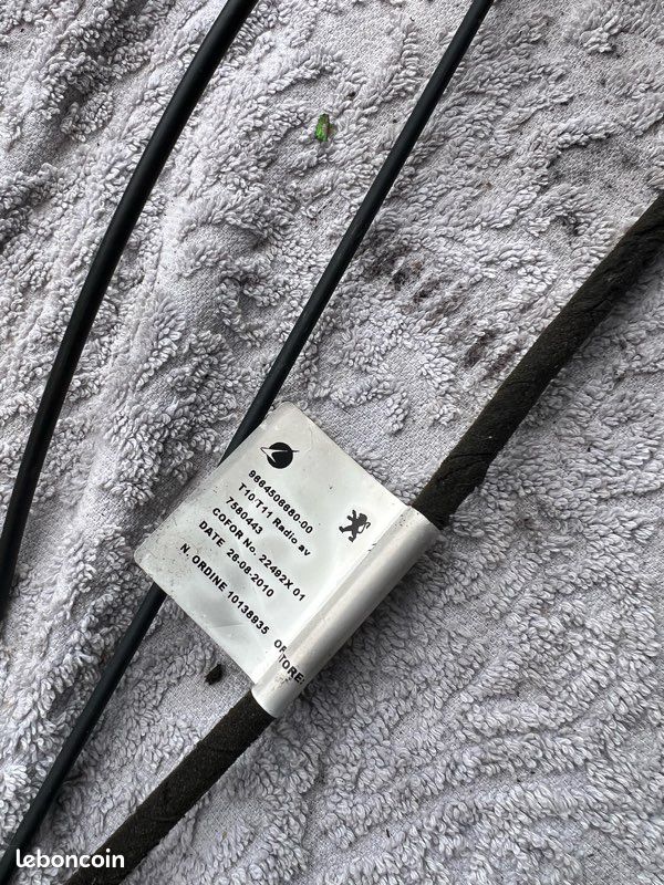 Brin D'antenne De Toit Noir 40 Cm Pour Peugeot 206 (3/5 Portes) - Neuf Sous Emballage RPS