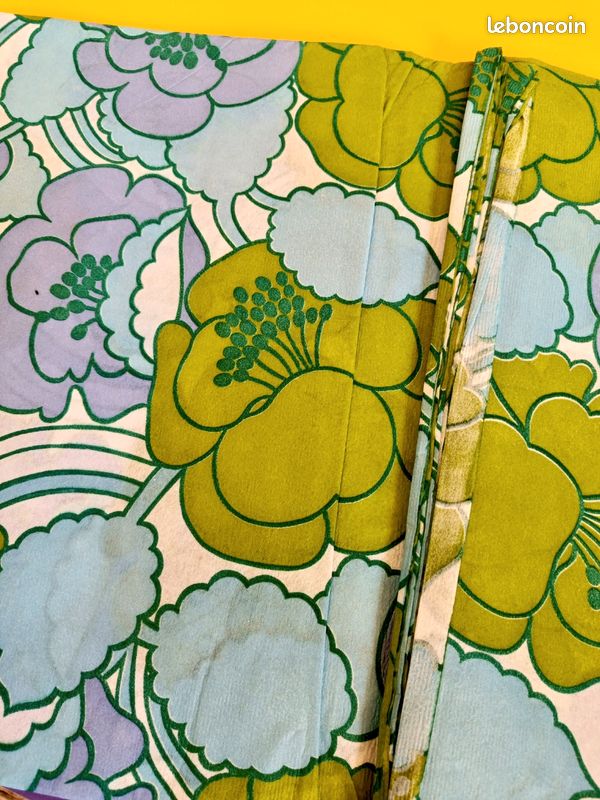 Nappe Vintage Fleurs 70s - 100% Coton - Linge de maison