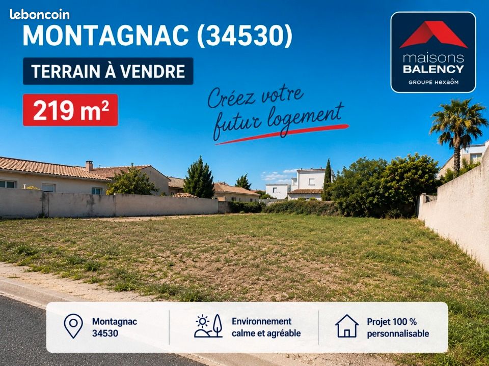 Terrain 219 m² · à Montagnac · 76 000 €