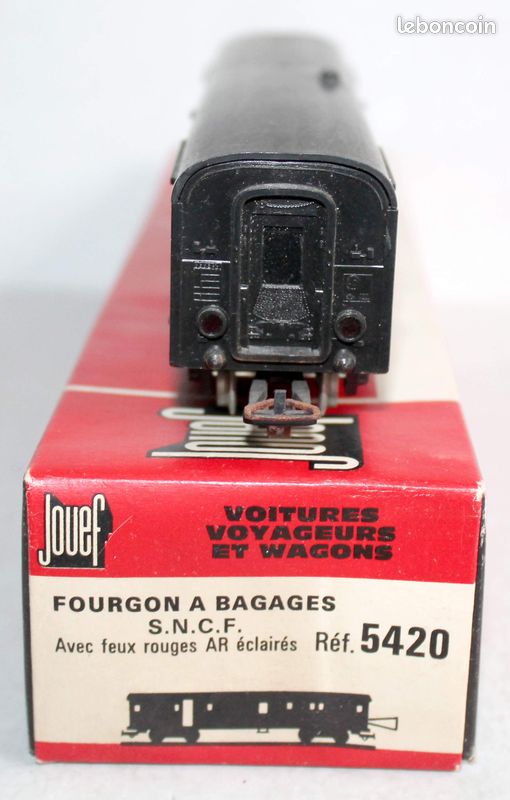 JOUEF 6480 HO Sncf Fourgon P.V. 2 Essieux Feux Rouge Arrières Éclaires