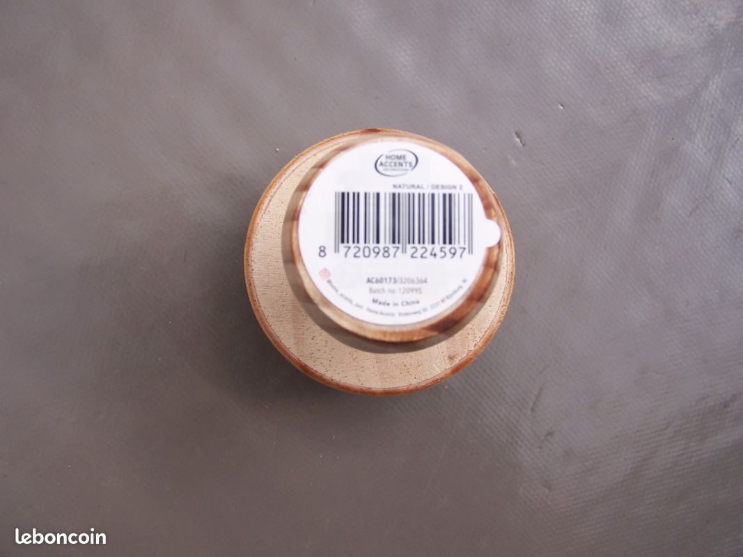 Champignon décoratif en bois clair brut (image 6)
