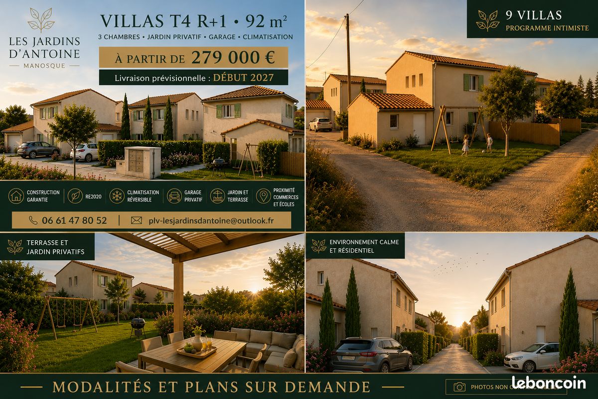 Maison 4 pièces 92 m² · à Manosque · 92 m² · 279 000 €