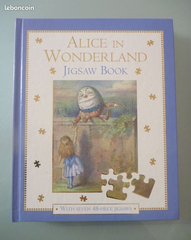 Livre-Puzzle Alice au pays des merveilles - Alice in wonderland Jigsaw book - 7 puzzles de 48 pieces - C. NEUF (image 1)