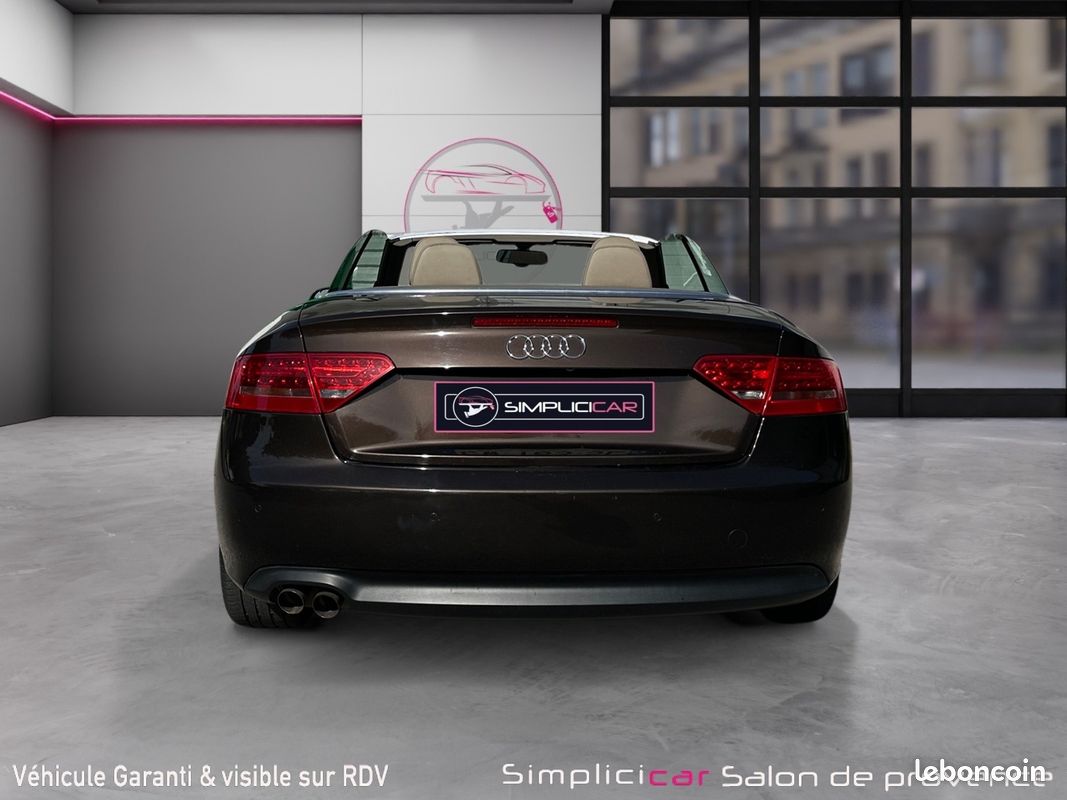 AUDI A5 DECAPOTABLE 2.0 TDI 177Ch - Radar Ar - Sièges Chauffants - Garantie 12 mois - (image 4)