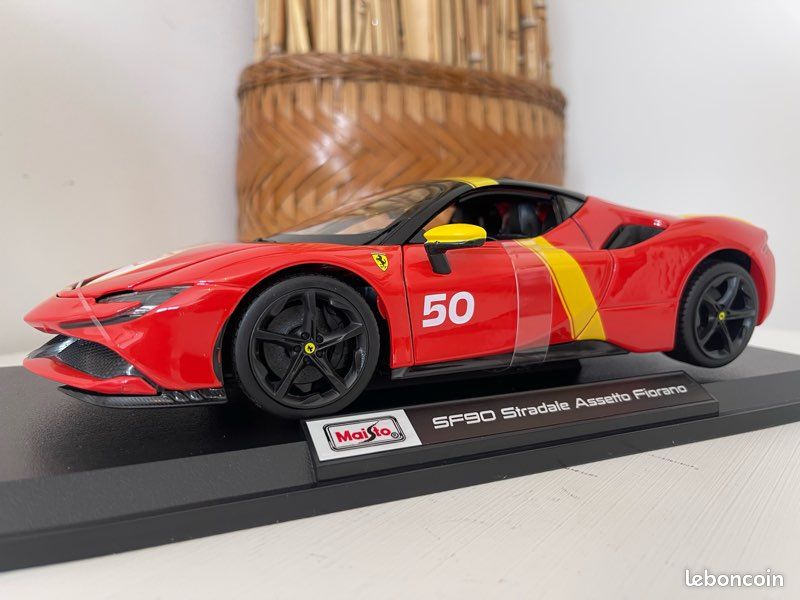 FERRARI SF 90 ASSETTO FIORANNO voiture de collection MAISTO neuve échelle 1/18 (image 8)