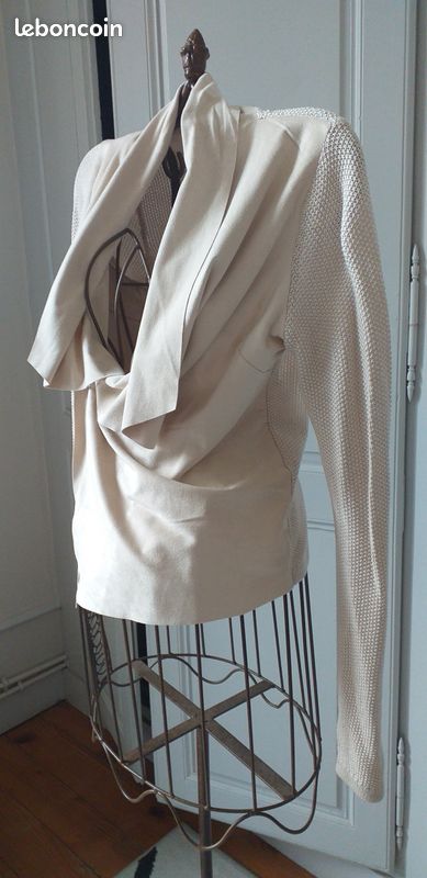 Veste asymétrique beige neuve (image 4)