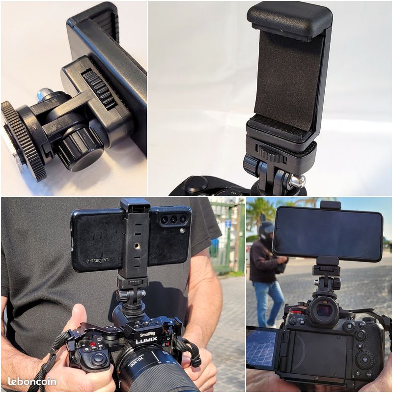 📸 1 Support de téléphone universel et 1 adaptateur griffe flash pour appareil photo – Neufs (image 20)