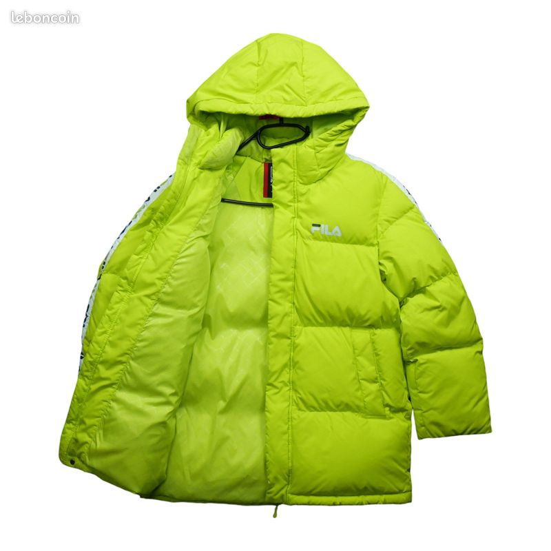 Doudoune Blouson Snow Time Taille 6 Ans - Vert Tilleul - Occasion Très Bon état Et Très Chaud