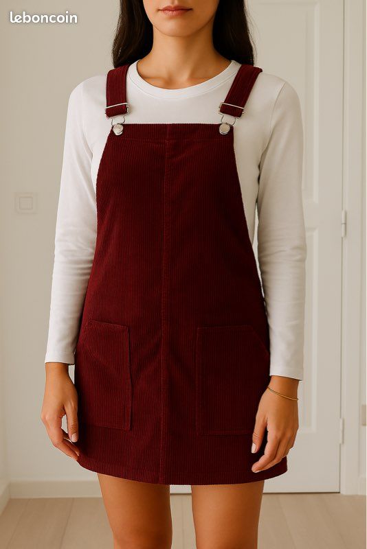 Robe Salopette Velours Côtelé Robe Salopette En Velours Côtelé Vintage  Vêtements