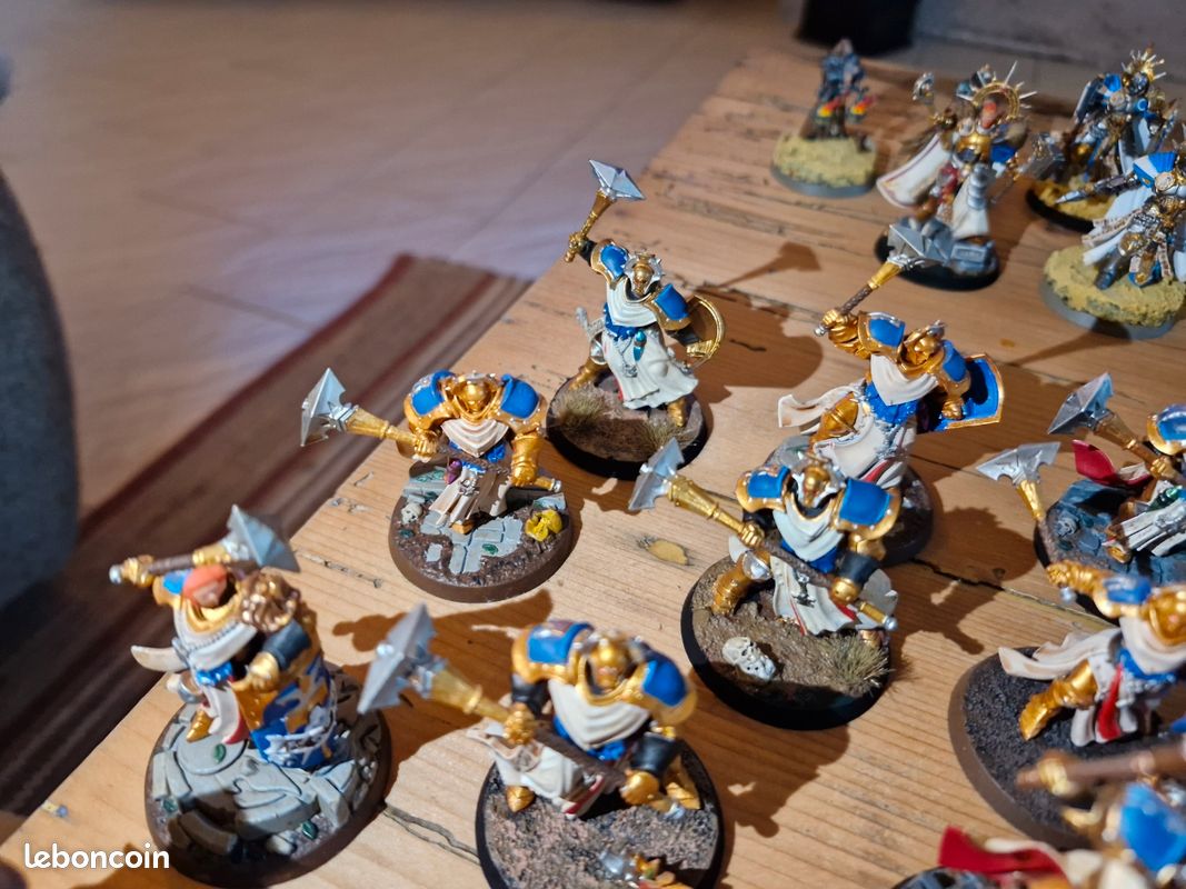Figurines Warhammer Age Of Sigmar - 3 Sequitors Stormcast Eternals En Plastique - Réf. P-00HIX - Occasion - Pour Peinture Et Jeu