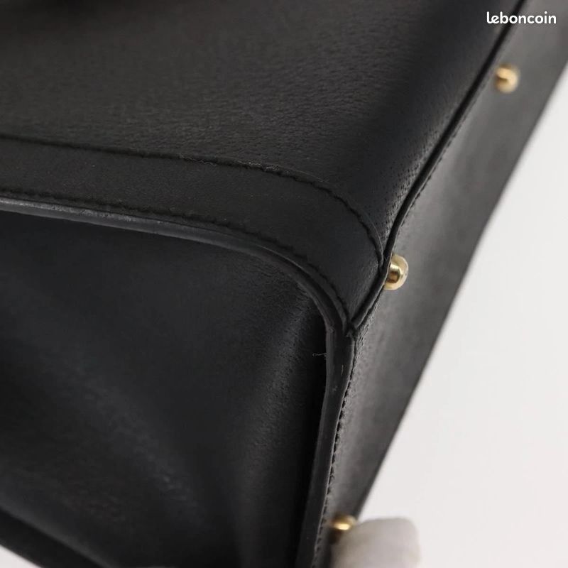 Sac à main GUCCI Bamboo en cuir Noir/Doré 0021186 0260 FM18 (image 12)
