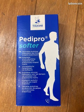Talonnette Thuasne Pédipro Softer - Silicone Anti-Choc, Confort Talon - Taille 2 (40-46)