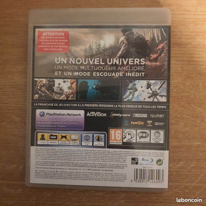 Jeu PS3 call of duty Ghosts (image 2)
