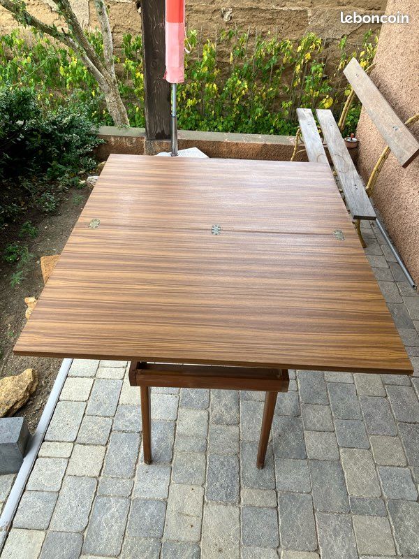 TABLE MODULABLE du Designer Albert Ducrot à système portefeuille année 1970 (image 7)