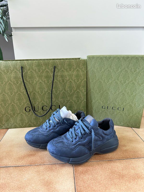 Gucci baskets en cuir Rhyton (image 1)