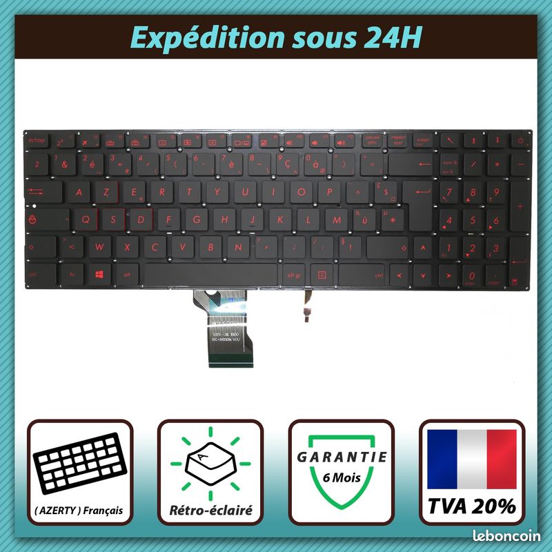Clavier AZERTY De Remplacement Pour Asus E502M, E502 - Référence Originale - Occasion