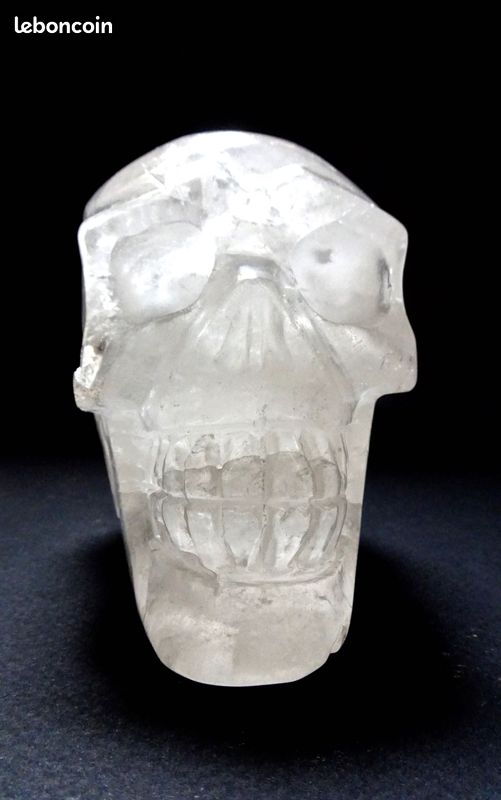 Crâne de cristal de roche 902g (image 6)