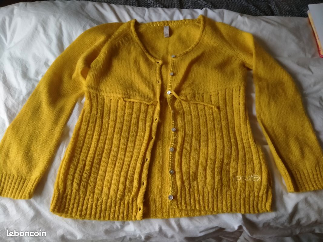 Gilet jaune RIP CURL, avec boutonnage sur le devant, taille 40/42 (image 1)
