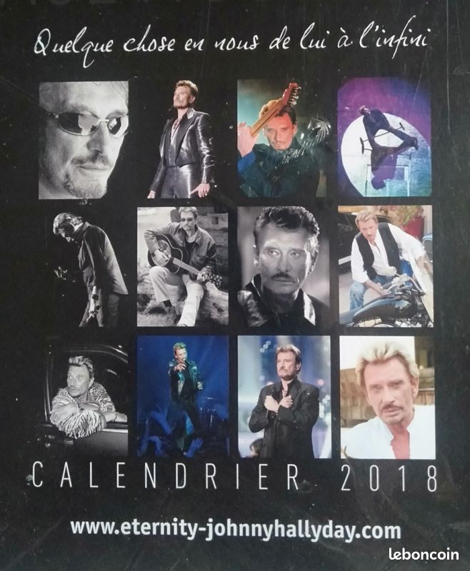 JOHNNY HALLYDAY-CALENDRIER A spirale-Mural-Format géant - 44 cm x 30 cm